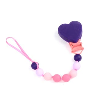 Chewbeads Pacifier Clip – Heart