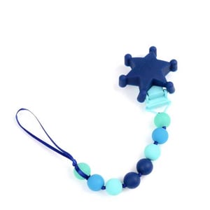 Chewbeads Pacifier Clip – Sheriff Badge