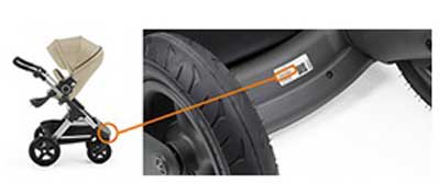 Stokke Trailz Tracking Label Location