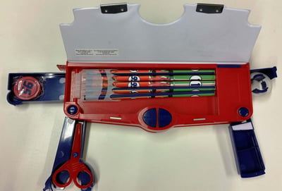 Interior of pencil case