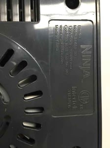 Model number on bottom of motor base