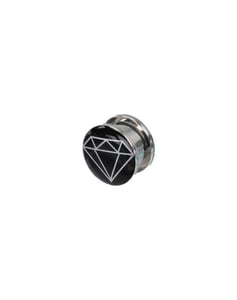 SalesOne Light Up Ear Plug with Diamond Logo (Black/White)