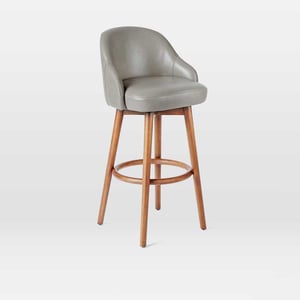 Saddle Counter Stool with Elephant Leather