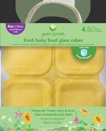 2- and 4-ounce glass food cube sets