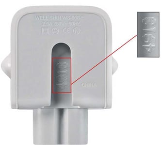 Location of letters or numbers