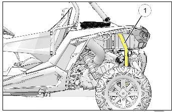 The VIN is on the driver’s side rear frame rail, above the PVT cover.