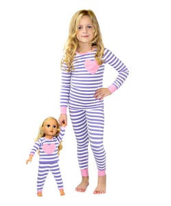 Light purple and white pajamas