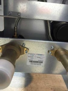 Location of serial number under the boiler