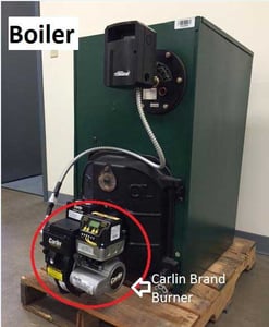 Carlin Brand Burner on Boiler