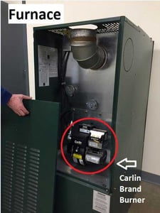 Carlin Brand Burner on Furnace
