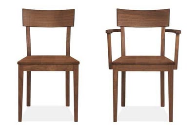 Room & Board’s Doyle side chair and arm chair (walnut)