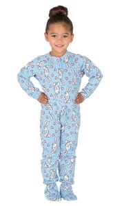 White Bunnies Children’s Footed Pajamas