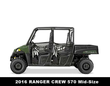 Recalled Polaris 2016 Ranger Crew 570 ROV