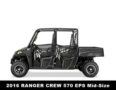 Recalled Polaris 2016 Ranger Crew 570 EPS ROV
