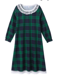 Recalled Arshiner nightgown - "Green and navy plaid" print