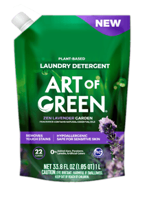 Recalled Art of Green Zen Lavender Garden laundry detergent in 33.8-ounce pouches