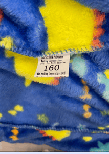 Recalled BTPEIHTD children's robe's side seam label