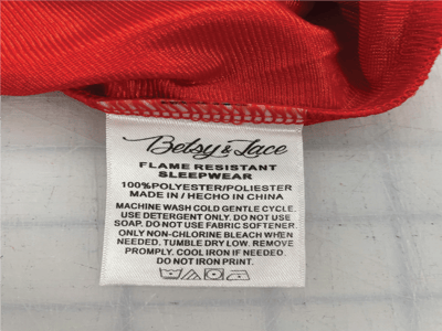 Recalled Betsy & Lace Nightgown - Inside seam label