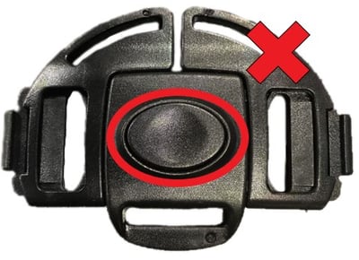 Recalled Black Button Buckle