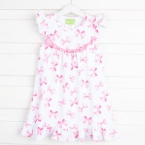 Recalled Classic Whimsy - Bow Print Ruffle Gown