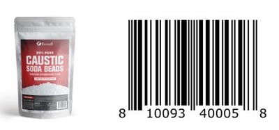 Recalled Ecoxall Sodium Hydroxide Caustic Soda Beads and UPC