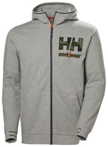 Recalled Helly Hansen Kensington Zip Hoodie in gray melange - Style 79243