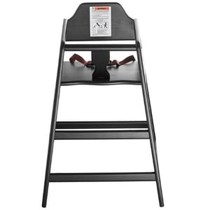 Recalled Lancaster Table & Seating High Chairs Model 164HIGHCKDBK - Black (ready-to-assemble)