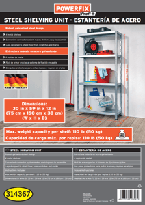 Recalled Lidl Powerfix shelving unit
