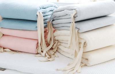 Recalled Little Pea Shop Crib Bumpers - "Waffle Bedding Accessory"