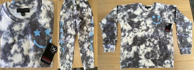 Recalled P.J. Salvage pajama set in tie-dye black