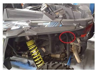 Recalled Polaris RZR Recreational Off-Road Vehicle VIN Location