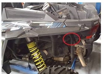 Recalled Polaris RZR Recreational Off-Road Vehicle VIN Location