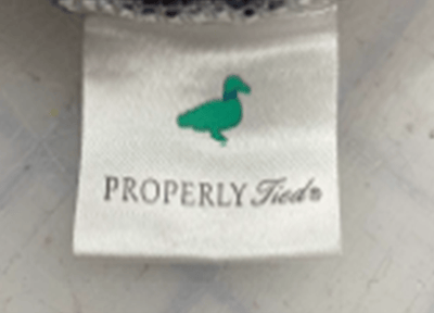 Recalled Properly Tied Children's Lounge Pants side seam label