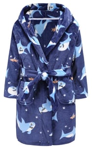 Recalled SGMWVB Children's Robe - blue shark