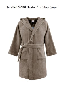 Recalled SIORO children's robe - brown