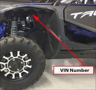 Recalled Talon VIN location