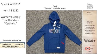 Recalled Women's Simply True Hoodie Optimist Athletic in Darkest Blue