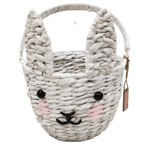 Recalled Woven Bunny Basket in Pink