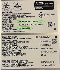 Recalled i-Series Plus Boiler Label