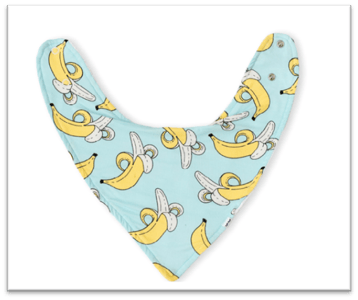 Recalled Bandana Bib (Shown in Banana Pattern)