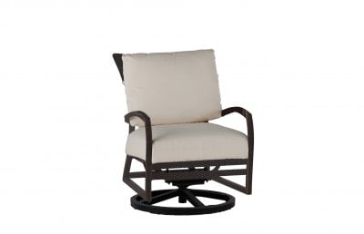 Skye Swivel Rocking Lounge Chair in Black Walnut finish