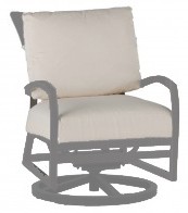 Skye Swivel Rocking Lounge Chair in Oyster finish