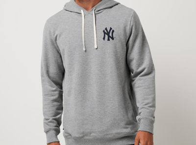 Recalled Men's Heather Gray Cloud Hoodie with "New York Yankees" Logo