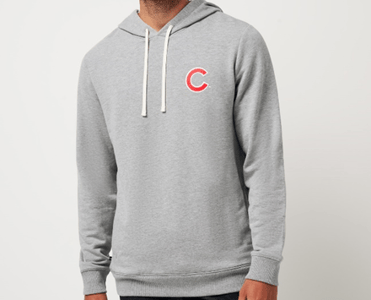 Recalled Men's Heather Gray Cloud Hoodie with "Chicago Cubs" Logo