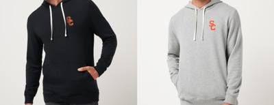 Recalled Men's Black and Heather Gray Cloud Hoodies with "University of Southern California" Logo