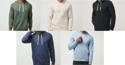 Recalled Men's Cloud Hoodie 2.0s in Black, Moonbeam, Dark Olive, Ash Blue, and Mood Indigo