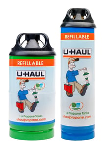 U-Haul 1 lb. refillable propane cylinders