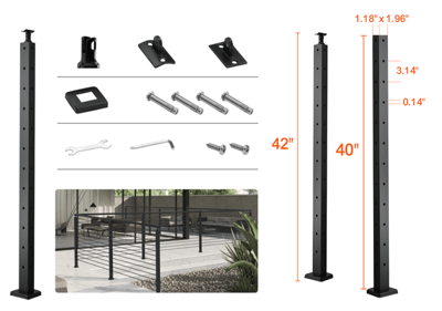 Recalled Vevor cable railing kit with Cable Support Post model number JZLGZHS1067CSWRBV0