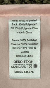 Care Label on Recalled Crib Bumper