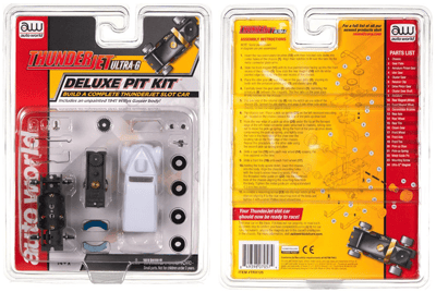 Recalled Auto World Thunderjet Deluxe Pit Kit with 1941 Willys Gasser, Item# TRX 125, UPC Code: 8-49398-07057-4, Date Code: 01/15/24 CH1